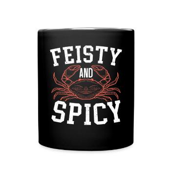 Lebhafter und würziger Krabben-Krabben-Flüsterer - Tasse einfarbig - Schwarz - Vorne