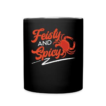 Lebhafter und würziger Krabben-Krabben-Flüsterer - Tasse einfarbig - Schwarz - Vorne