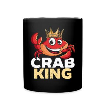 Crab King Crabulous Crabby Crab Whisperer - Full Colour Mug - black - Front
