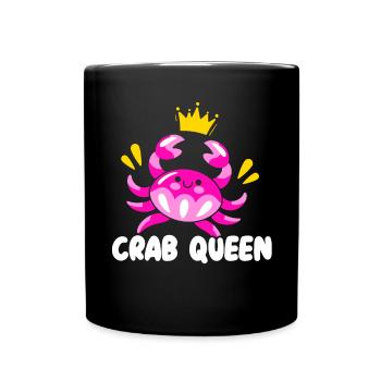 Crab Queen Crabulous Crabby Crab Whisperer - Full Colour Mug - black - Front