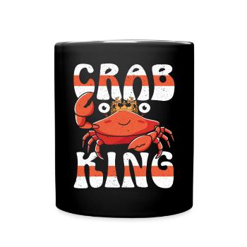 Crab King Crabulous Crabby Crab Whisperer - Full Colour Mug - black - Front