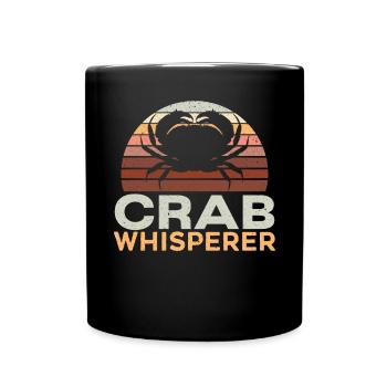 Crab Whisperer Crab Lover Crabulous Crabby Seafood - Full Colour Mug - black - Front