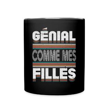 Génial Comme Mes Filles Parents Mère - Mug uni - noir - Devant
