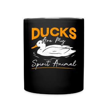Enten sind mein Geist Tier Entenente Liebhaber - Tasse einfarbig - Schwarz - Vorne