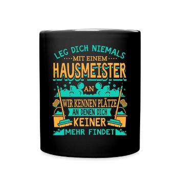 Hausmeister Facility Manager - Tasse einfarbig - Schwarz - Vorne