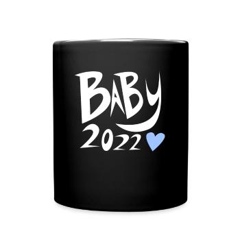 Baby 2022 - Geburt Schwanger 2022 - Tasse einfarbig - Schwarz - Vorne