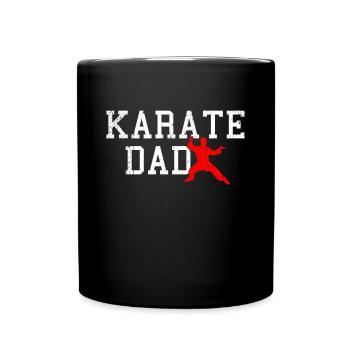 karate dad - Tasse einfarbig - Schwarz - Vorne