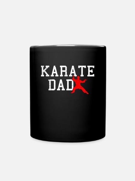 karate dad - Tasse einfarbig - Schwarz