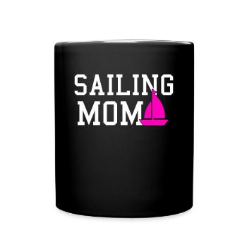 sailing mom - Tasse einfarbig - Schwarz - Vorne