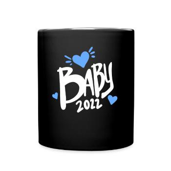 Baby 2022 - Geburt Schwanger 2022 - Tasse einfarbig - Schwarz - Vorne