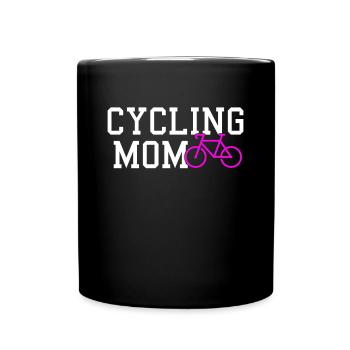 cycling mom - Tasse einfarbig - Schwarz - Vorne