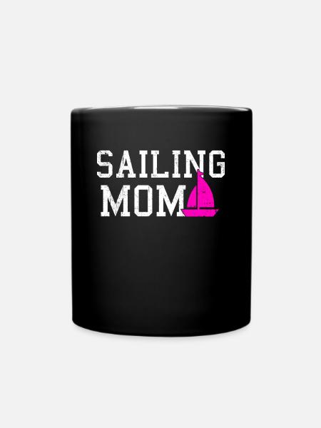 sailing mom - Tasse einfarbig - Schwarz