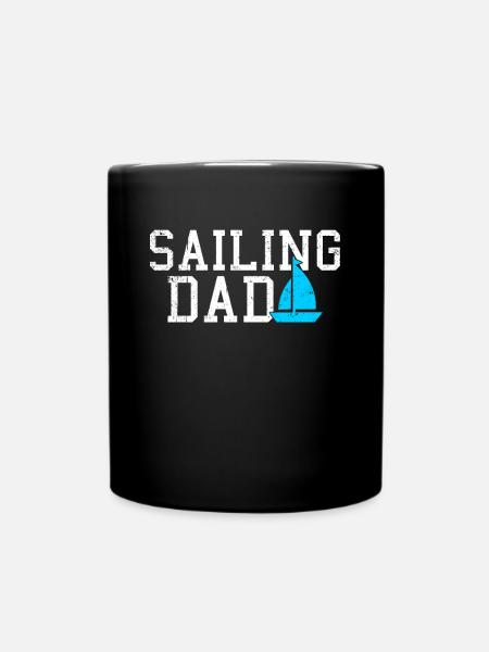 sailing dad - Tasse einfarbig - Schwarz