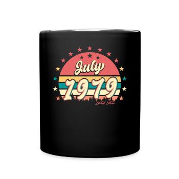 Né en juillet 1979 - Mug uni - noir - Devant
