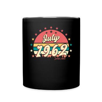 60ter Geburtstag Juli 1962 - Tasse einfarbig - Schwarz - Vorne