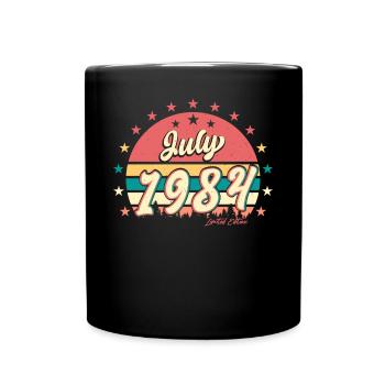 1984 Juli Beste Geschenkidee - Tasse einfarbig - Schwarz - Vorne