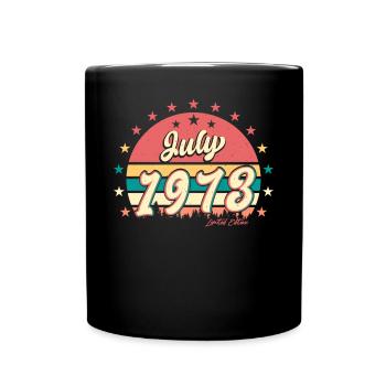 Retro 1973 Juli - Tasse einfarbig - Schwarz - Vorne