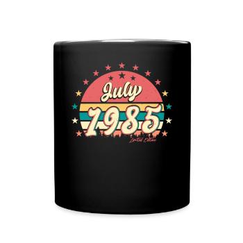 1985 Juli Beste Geschenkidee - Tasse einfarbig - Schwarz - Vorne
