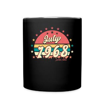 Retro 1968 Juli - Tasse einfarbig - Schwarz - Vorne