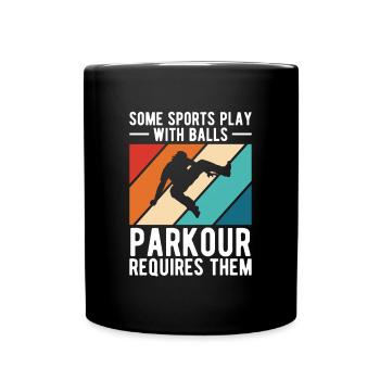 Parkour Vintage Retro Dicton Cadeau - Mug uni - noir - Devant