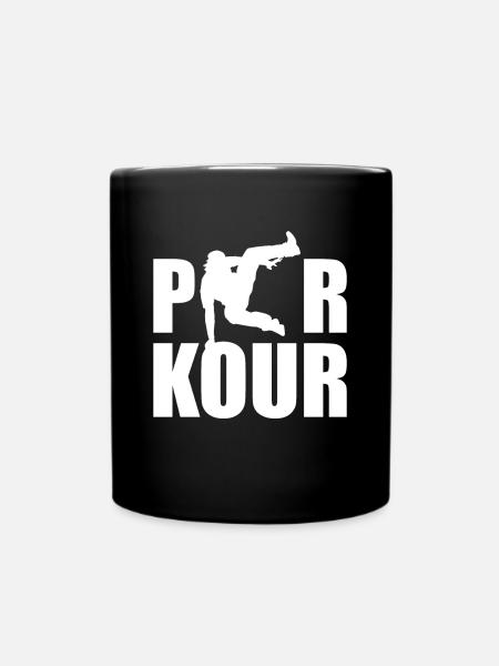 Parkour Shirt Geschenk - Tasse einfarbig - Schwarz