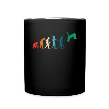 Vintage Retro Evolution Parkour Shirt Geschenk - Tasse einfarbig - Schwarz - Vorne