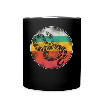 Snake Serpent Retro Vintage - Tasse einfarbig - Schwarz - Vorne