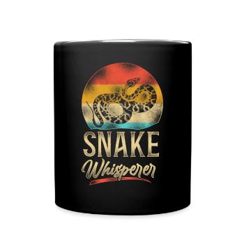 Snake Serpent Retro Vintage Snake - Tasse einfarbig - Schwarz - Vorne