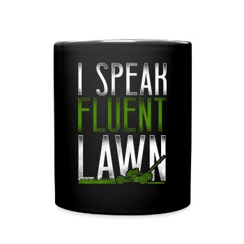 Lawn Mower Mowing Dad Father - Tasse einfarbig - Schwarz - Vorne