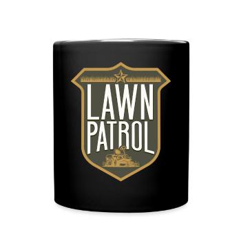 Lawn Mower Mowing Dad Father - Tasse einfarbig - Schwarz - Vorne