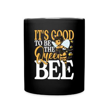 It's Good To Be The Queen Bee Imkerin - Tasse einfarbig - Schwarz - Vorne