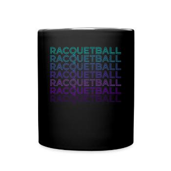 Racquetball Trainer Retro - Full Colour Mug - black - Front
