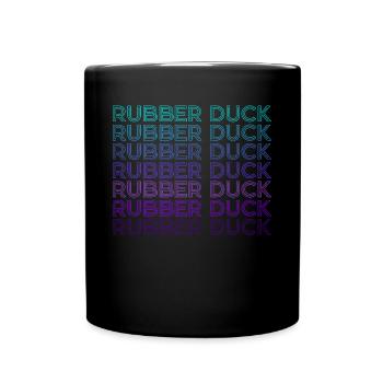 Gummi-Ente Retro - Tasse einfarbig - Schwarz - Vorne