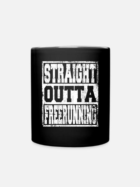 Freerunning saying funny - Full Colour Mug - black
