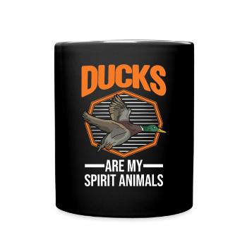 Les canards sont mes animaux spirituels éleveurs de canards - Mug uni - noir - Devant