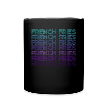 French Fries Retro - Full Colour Mug - black - Front