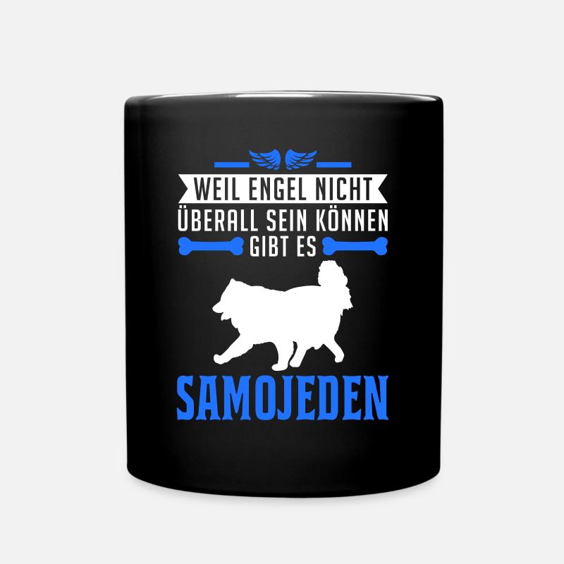 Samojede Engel Schlittenhund - Tasse einfarbig - Schwarz