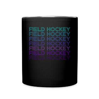 Field Hockey Player Team Coach Coach Retr - Full Colour Mug - black - Front