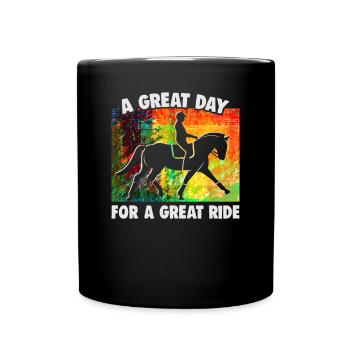 Design équestre et équestre pour les amoureux des chevaux - Mug uni - noir - Devant