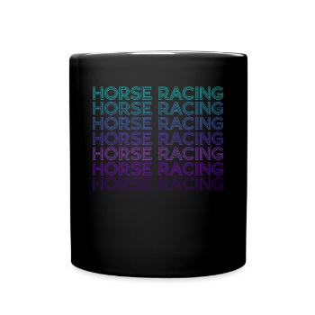 Courses de chevaux Rétro - Mug uni - noir - Devant