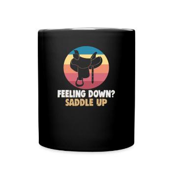 Design équestre et équestre pour les amoureux des chevaux - Mug uni - noir - Devant
