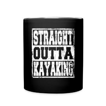 Kayak disant drôle - Mug uni - noir - Devant
