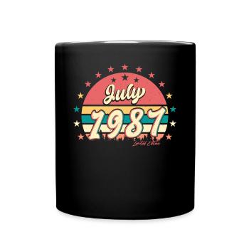 1987 juillet meilleure idée cadeau - Mug uni - noir - Devant