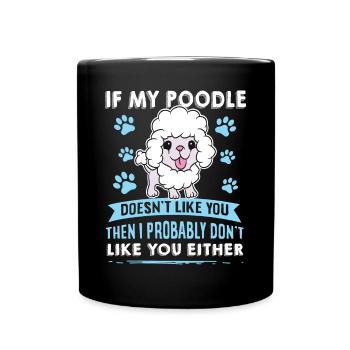 Conception de caniche pour chiens pour les amoureux des chiens - Mug uni - noir - Devant