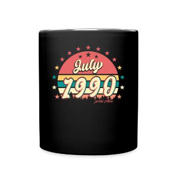 Baujahr 1990 Im Juli - Tasse einfarbig - Schwarz - Vorne