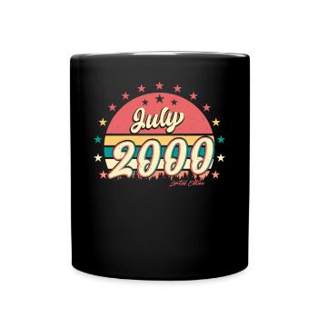 Bestes Lebensjahr Juli 2000 - Tasse einfarbig - Schwarz - Vorne