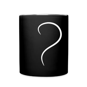 White Half Heart Design - Full Colour Mug - black - Front