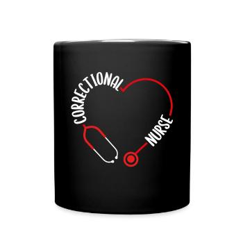 Correctional Nurse Stethoscope Nurses Nursing - Tasse einfarbig - Schwarz - Vorne