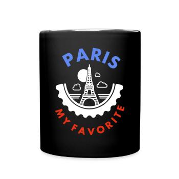 La ville de Paris Tour Eiffel Paris idée cadeau - Mug uni - noir - Devant