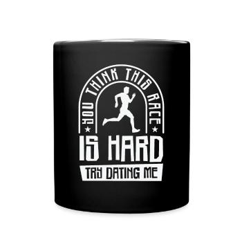 Jogger Runner Marathon Jogging Ski de fond - Mug uni - noir - Devant